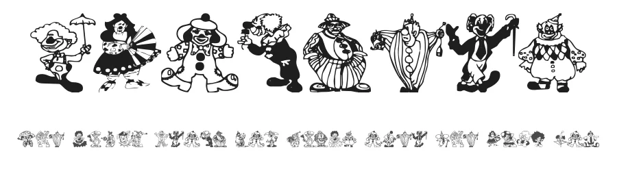 Clowners by Cyberbuny Creations β Dingbats Font