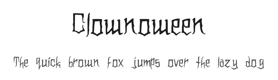 Clownoween by Clown from Time Is Too Short Crew and Gordon from One Truth Tattoo β Decorative Font