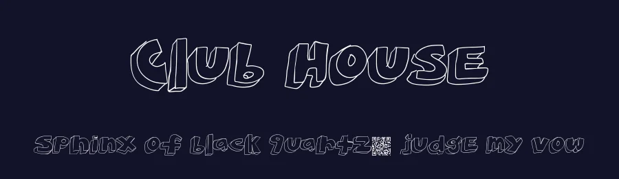 Club House by Xerographer Fonts — Decorative Font — thumbnail 2