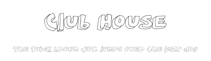 Club House by Xerographer Fonts โ Decorative Font