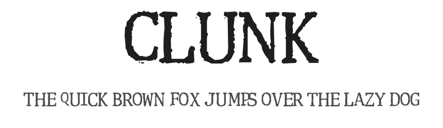 Clunk by Spork Thug Typography — Decorative Font