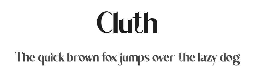 Cluth by Sohel Studio — Serif Font