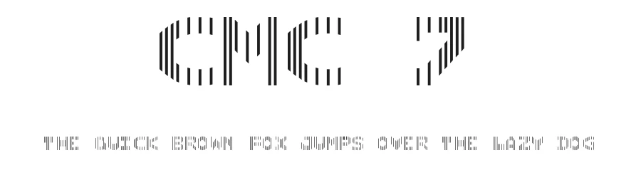CMC 7 by Harold's Fonts — Dingbats Font