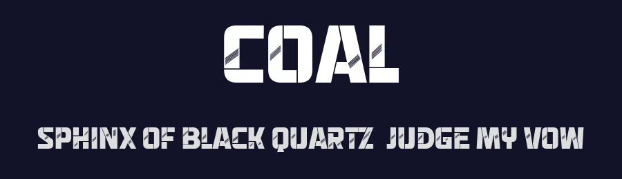 Coal by Vladimir Nikolic — Decorative Font — thumbnail 2