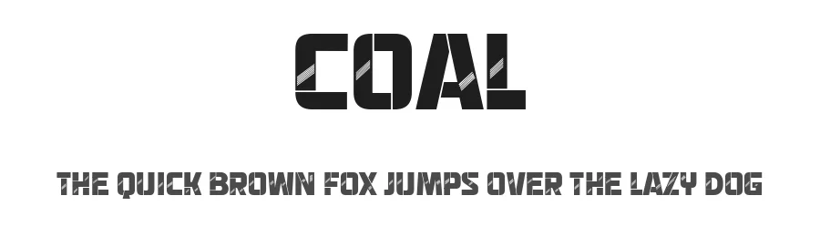 Coal by Vladimir Nikolic — Decorative Font