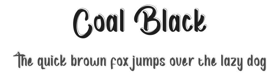 Coal Black by RaisProject β Script Handwritten Font