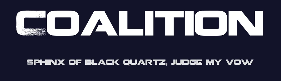 Coalition by TracerTong Fontworks — Display Font — thumbnail 2