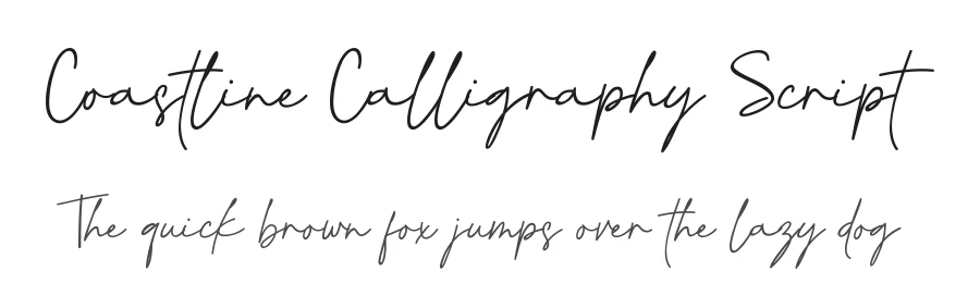 Coastline Calligraphy Script