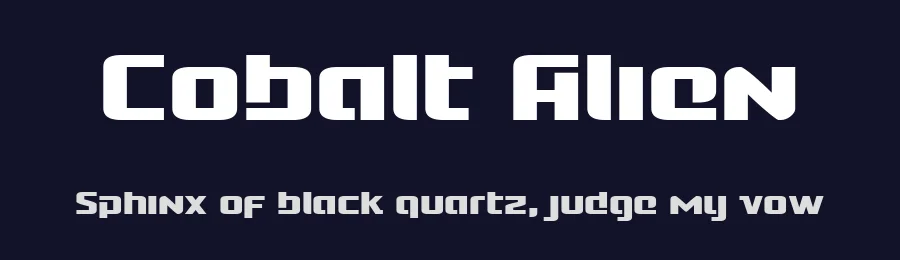 Cobalt Alien by Iconian Fonts — Display Font — thumbnail 2