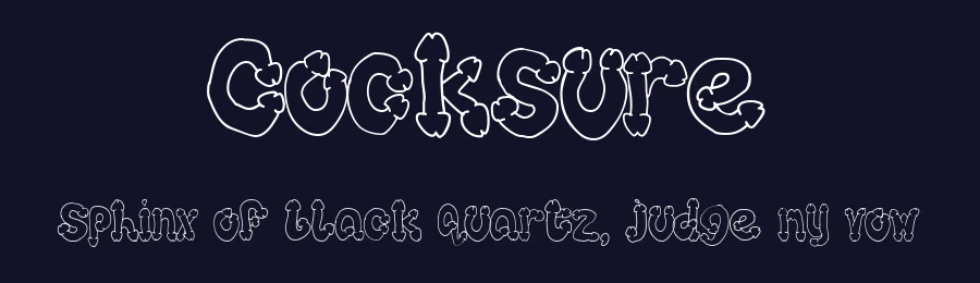 Cocksure by Les Rowe — Decorative Font — thumbnail 2