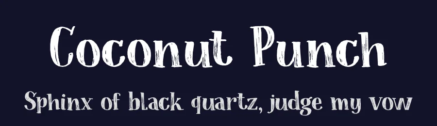 Coconut Punch by Hanoded — Decorative Font — thumbnail 2