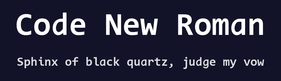 Code New Roman by Tryle — Sans Serif Font — thumbnail 2