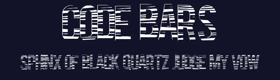 Code Bars by Xerographer Fonts — Decorative Font — thumbnail 2