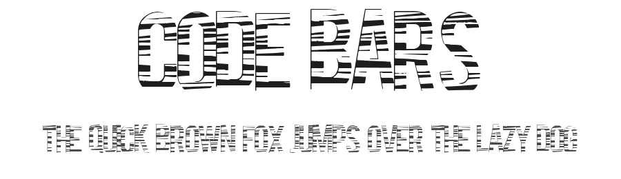 Code Bars by Xerographer Fonts — Decorative Font