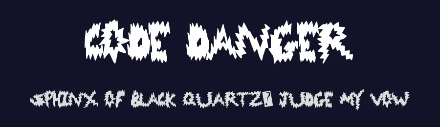Code Danger by Xerographer Fonts — Decorative Font — thumbnail 2