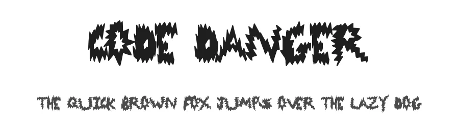Code Danger by Xerographer Fonts — Decorative Font