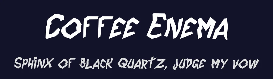 Coffee Enema by PressGang Studios — Decorative Font — thumbnail 2