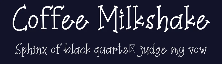 Coffee Milkshake by Airotype — Decorative Font — thumbnail 2
