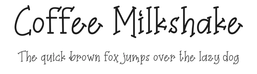 Coffee Milkshake by Airotype — Decorative Font