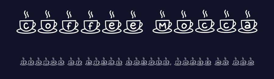 Coffee Mocca by Aisyah — Decorative Font — thumbnail 2