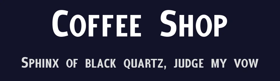 Coffee Shop by Doug Sheets — Sans Serif Font — thumbnail 2