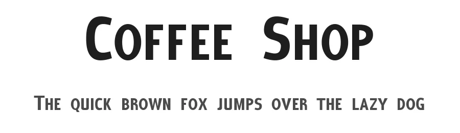 Coffee Shop by Doug Sheets β Sans Serif Font