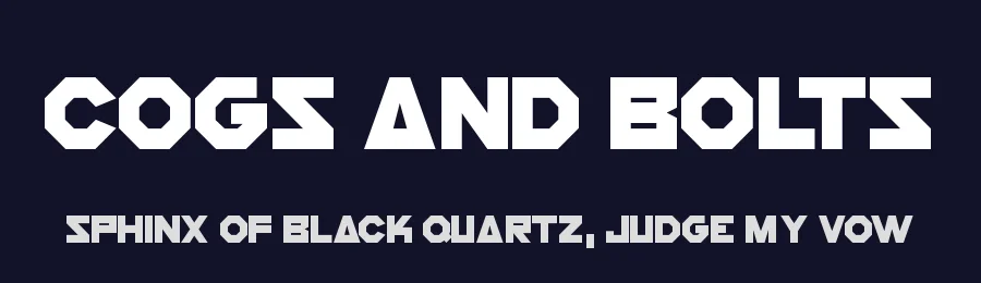 Cogs And Bolts by Hawtpixel — Display Font — thumbnail 2