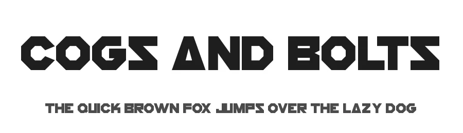 Cogs And Bolts by Hawtpixel β Display Font