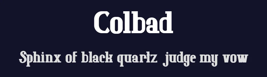 Colbad by Vunira Design — Serif Font — thumbnail 2