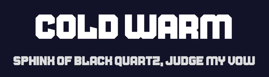 Cold Warm by Chequered Ink — Display Font — thumbnail 2
