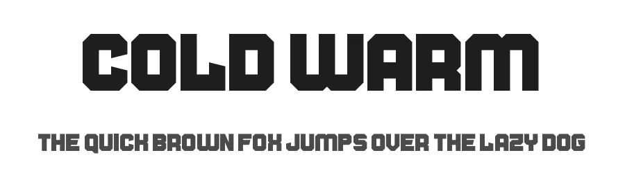 Cold Warm by Chequered Ink — Display Font