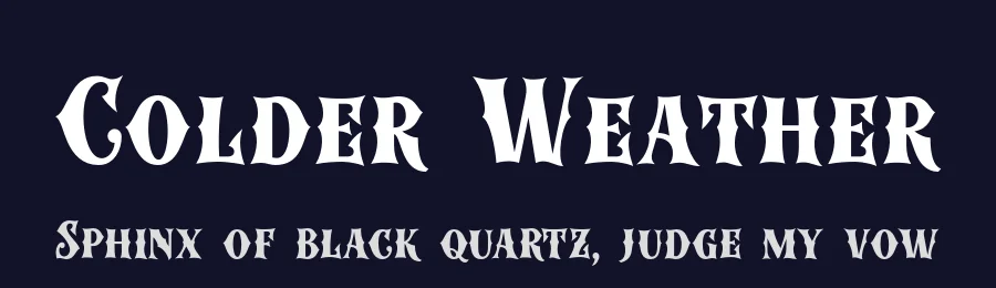 Colder Weather by Roland Huse Design — Decorative Font — thumbnail 2