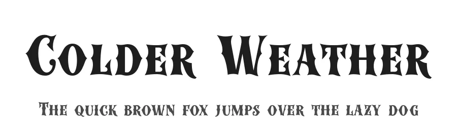 Colder Weather by Roland Huse Design — Decorative Font