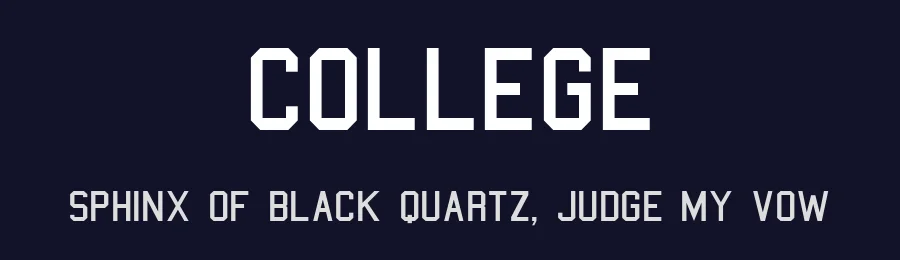 College by Matthew Welch — Decorative Font — thumbnail 2