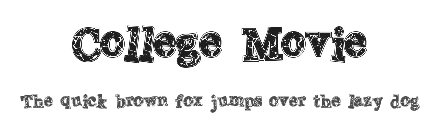 College Movie by Xerographer Fonts — Decorative Font