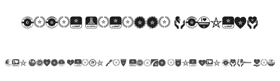 Color Morocco Algeria by elharrak — Dingbats Font
