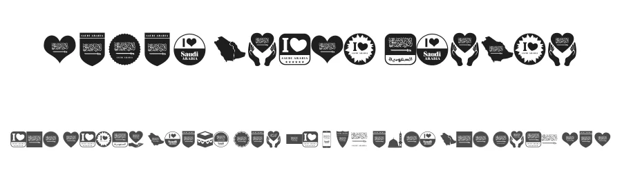 Color Saudi Arabia by elharrak — Dingbats Font