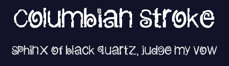 Columbian Stroke by Mache Puentes — Decorative Font — thumbnail 2