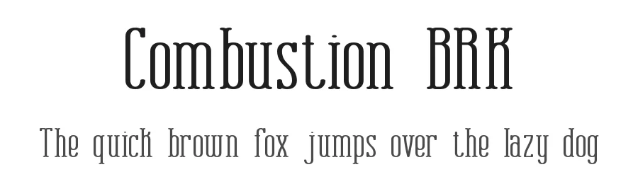 Combustion BRK by Γnigma β Serif Font
