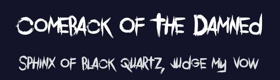 Comeback Of The Damned by Chequered Ink — Decorative Font — thumbnail 2