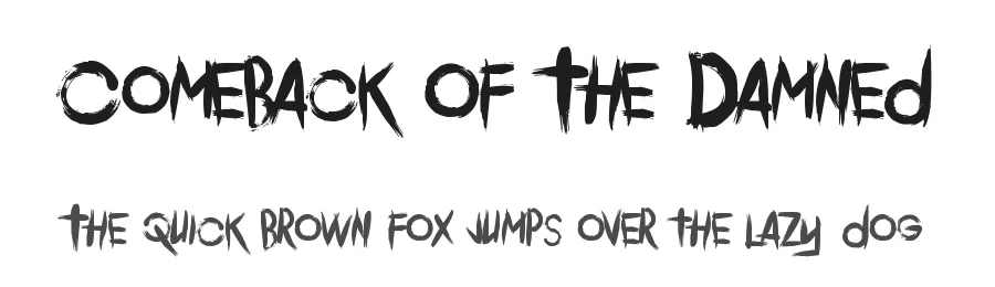 Comeback Of The Damned by Chequered Ink — Decorative Font