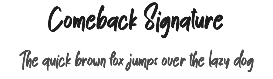 Comeback Signature
