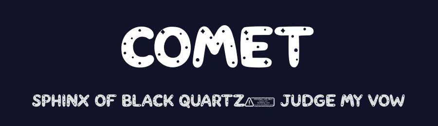 Comet by Kong Font — Decorative Font — thumbnail 2