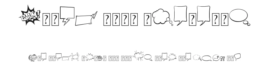Comic Boom Elements by fontsandfashion — Dingbats Font