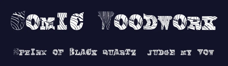 Comic Woodwork by James Jenkins — Decorative Font — thumbnail 2
