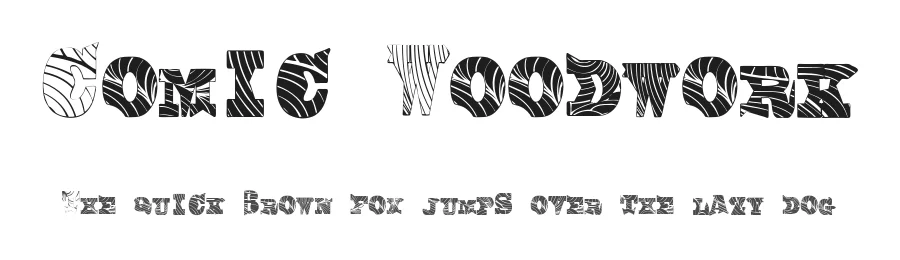 Comic Woodwork by James Jenkins — Decorative Font