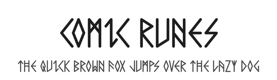 Comic Runes by Adrian Candela — Dingbats Font