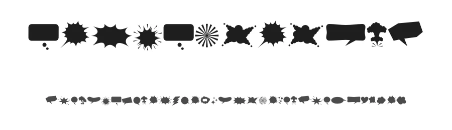 Comics Pop Art by Edy Wiyono — Dingbats Font