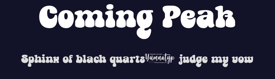 Coming Peak by Yumna Family — Decorative Font — thumbnail 2