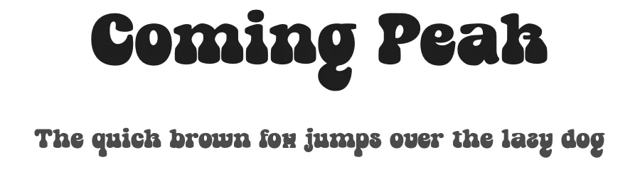 Coming Peak by Yumna Family β Decorative Font